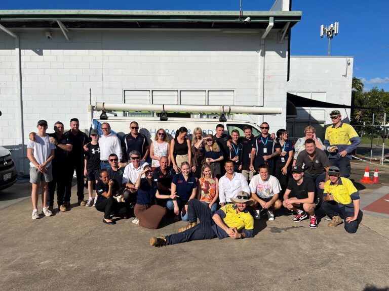 Horan and Bird team members group photo taken out the fornt of the Townsville building in August 2022