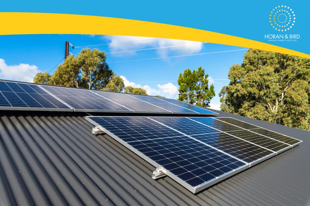 Solar panels on Australian house roof